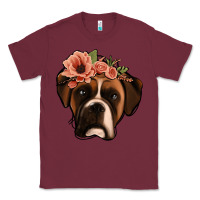 Burgundy floral boxer Classic Tee - Jasminsmagicworld