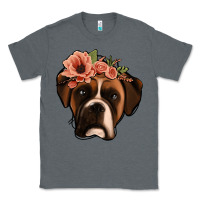 Charcoal Heather floral boxer Classic Tee - Jasminsmagicworld