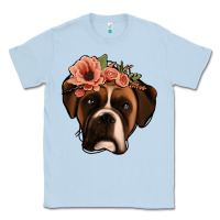 Dusty Blue floral boxer Classic Tee - Jasminsmagicworld