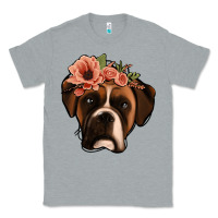 Heather Grey floral boxer Classic Tee - Jasminsmagicworld