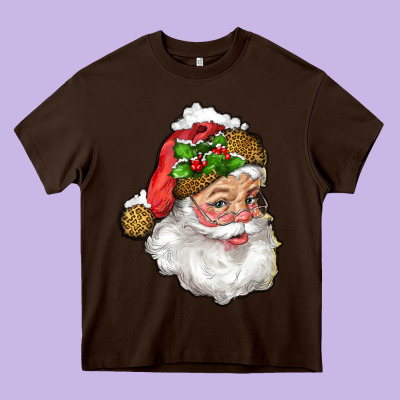 Santa With Snow Heavy Core Tee Designed By Ranaportraitstore