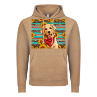 Vintage Coffee golden retriever with sunflowers Vintage Hoodie - Artiststas