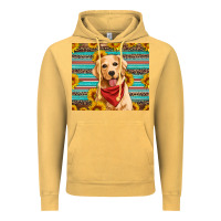 Vintage Mustard golden retriever with sunflowers Vintage Hoodie - Artiststas