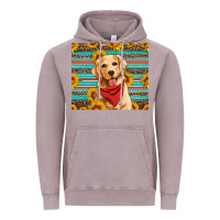 Vintage Zinc golden retriever with sunflowers Vintage Hoodie - Artiststas