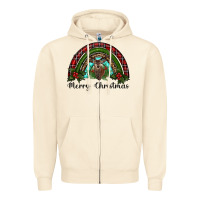 Reindeer Rainbow Christmas Zipper Hoodie | Teevron