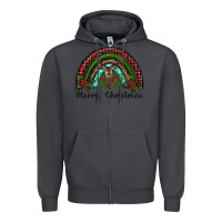 Smoke reindeer rainbow christmas Zipper Hoodie - RanaPortraitStore