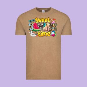 Summer Time Vintage Tee Designed By Cowhidedigitalart