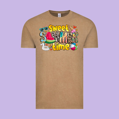Summer Time Vintage Tee Designed By Cowhidedigitalart