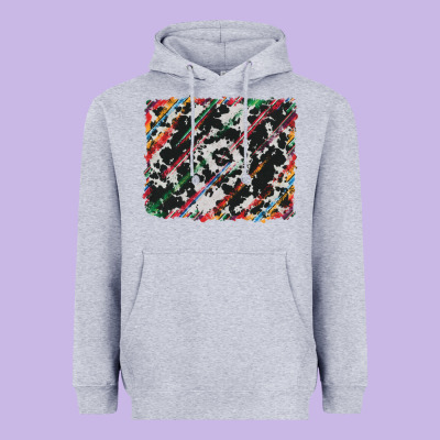 Cowhide And Serape Background Heavyweight Hoodie Designed By Ranaportraitstore