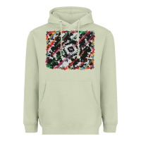Matcha cowhide and serape background Heavyweight Hoodie - RanaPortraitStore