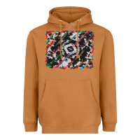 Meerkat cowhide and serape background Heavyweight Hoodie - RanaPortraitStore