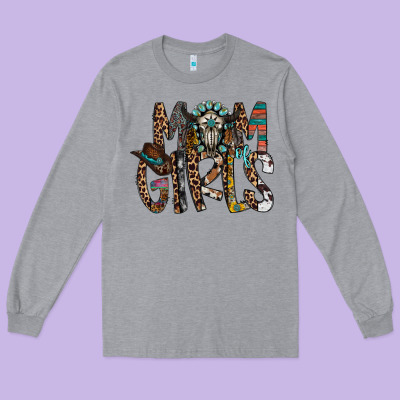 Mom Of Girls Long Sleeve Tee Designed By Racoondesign