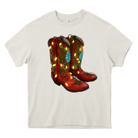 Cream cowboy boots christmas Heavy Core Tee - RanaPortraitStore