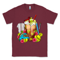 Burgundy Softball Frappe Coffee Classic Tee - FaDigitalArtStudio