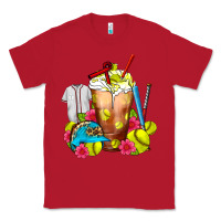 Red Softball Frappe Coffee Classic Tee - FaDigitalArtStudio