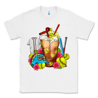 White Softball Frappe Coffee Classic Tee - FaDigitalArtStudio