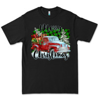 Black Merry Christmas Truck With Gifts Premium Tee - FaDigitalArtStudio