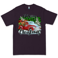 Plum Merry Christmas Truck With Gifts Premium Tee - FaDigitalArtStudio