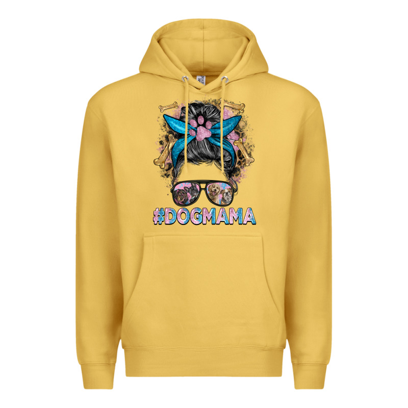 Dog Mama Messy Bun Premium Hoodie by BarkalooDesign | Teevron