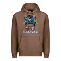 Chestnut dog mama messy bun Premium Hoodie - BarkalooDesign