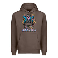 Coffee dog mama messy bun Premium Hoodie - BarkalooDesign