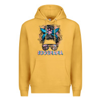 Mustard dog mama messy bun Premium Hoodie - BarkalooDesign