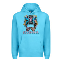 Ocean Blue dog mama messy bun Premium Hoodie - BarkalooDesign