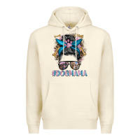 Sandshell dog mama messy bun Premium Hoodie - BarkalooDesign