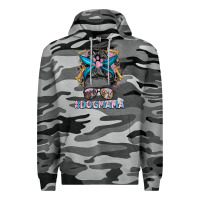 Slate Camo dog mama messy bun Premium Hoodie - BarkalooDesign