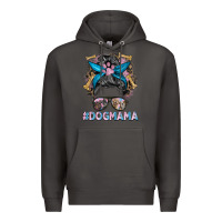 Smoke dog mama messy bun Premium Hoodie - BarkalooDesign