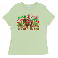 Matcha Giddy Up Jingle Horse Pick Up Your Feet Ladies Tee - CowhideDigitalArt