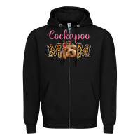 Black Cockapoo Mom Zipper Hoodie - Jasminsmagicworld