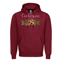 Burgundy Cockapoo Mom Zipper Hoodie - Jasminsmagicworld