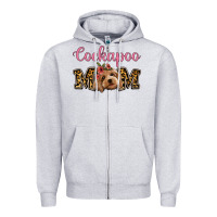 Heather Grey Cockapoo Mom Zipper Hoodie - Jasminsmagicworld