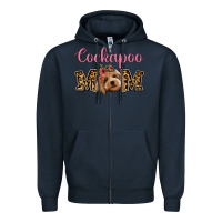 Navy Cockapoo Mom Zipper Hoodie - Jasminsmagicworld