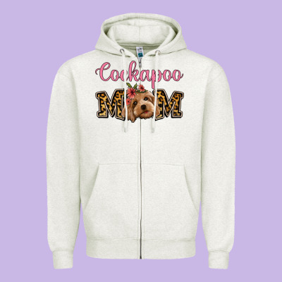 Cockapoo Mom Zipper Hoodie Designed By Jasminsmagicworld