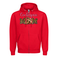 Red Cockapoo Mom Zipper Hoodie - Jasminsmagicworld