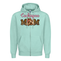 Seafoam Cockapoo Mom Zipper Hoodie - Jasminsmagicworld