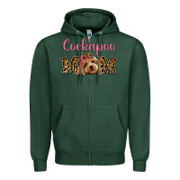 Sports Green Cockapoo Mom Zipper Hoodie - Jasminsmagicworld