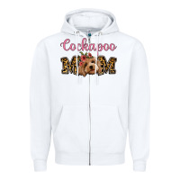 White Cockapoo Mom Zipper Hoodie - Jasminsmagicworld