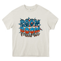 Cream Boom boom Mama Heavy Core Tee - FaDigitalArtStudio