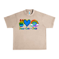 French Oak Peace Love Pride Urban Heavy Tee - Jasminsmagicworld