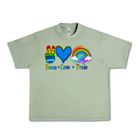 Oil Green Peace Love Pride Urban Heavy Tee - Jasminsmagicworld
