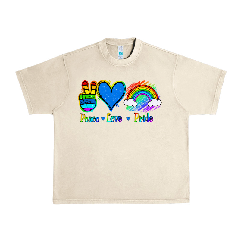 Peace Love Pride Urban Heavy Tee by Jasminsmagicworld | Teevron