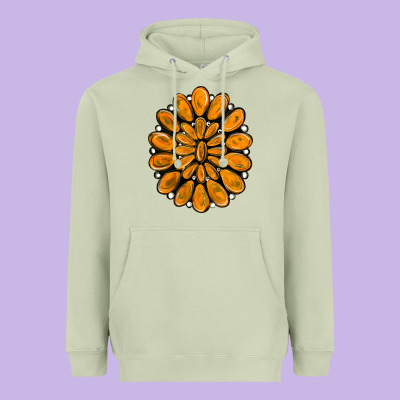Orange Gemstone Heavyweight Hoodie Designed By Ranaportraitstore