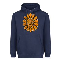 Navy orange gemstone Heavyweight Hoodie - RanaPortraitStore