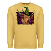 Antique Gold highland cow halloween Premium Sweatshirt - RanaPortraitStore