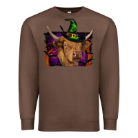 Chestnut highland cow halloween Premium Sweatshirt - RanaPortraitStore