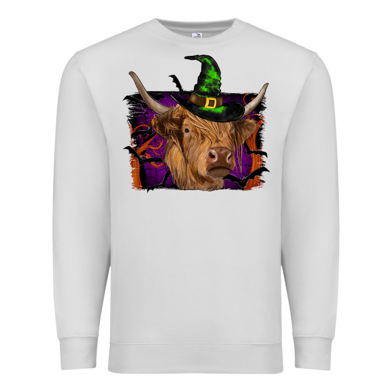 Highland Cow Halloween Premium Sweatshirt by RanaPortraitStore | Teevron