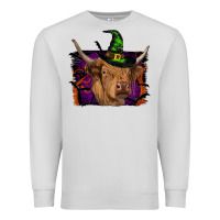 Dove Grey highland cow halloween Premium Sweatshirt - RanaPortraitStore
